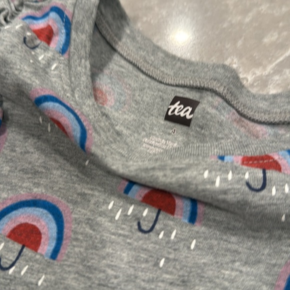 Tea Collection Dress Gray Umbrella Print Size 4T - Picture 3 of 7